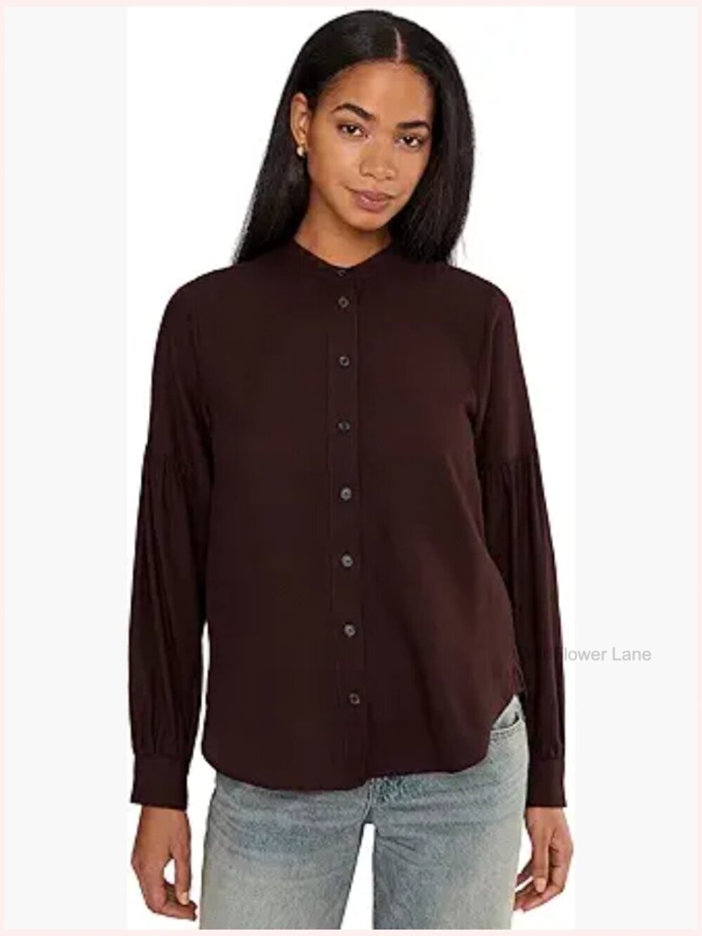 Women's Button Down Shirt - Cotton Modal Flannel, Long Sleeve, Regular Fit